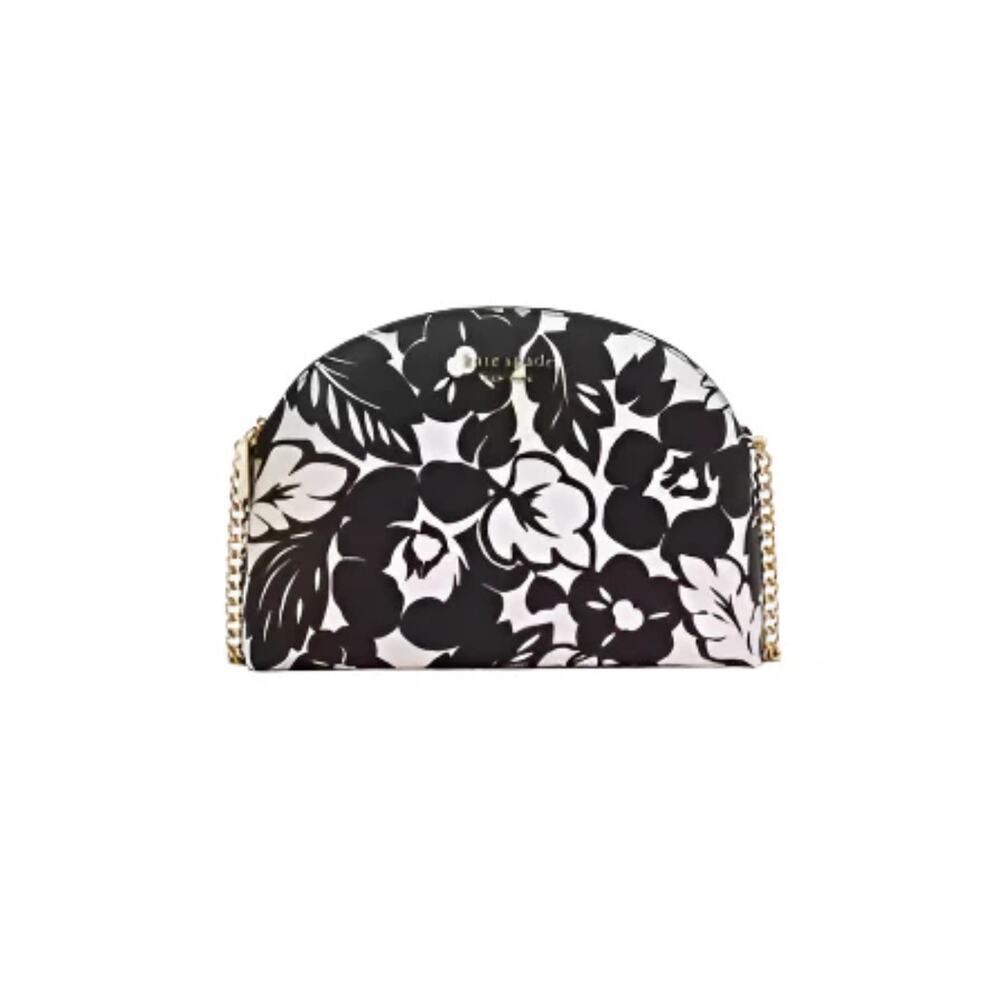 Kate Spade New York Morgan Tropiical Foliage Double Zip Done Crossbody Bag